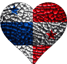 Fahnen Amerika Panama Herz 