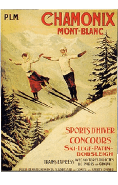 Umorismo -  Fun Poster retrò - Luoghi France Chamonix 