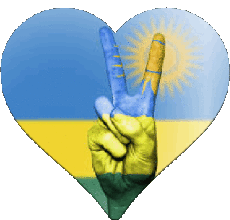Fahnen Afrika Ruanda Coeur 