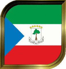 Flags Africa Equatorial Guinea Square 