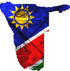 Bandiere Africa Namibia Carta Geografica 