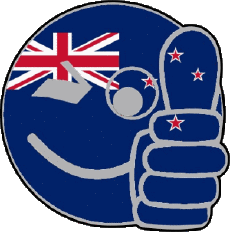 Flags Oceania New Zealand Smiley - OK 