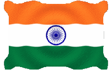 Fahnen Asien Indien Welligkeit 