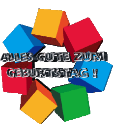 Messages Allemand Alles Gute zum Geburtstag Zusammenfassung - geometrisch Fond Transparent 004 