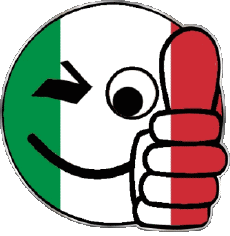 Bandiere Europa Italia Faccina - OK 