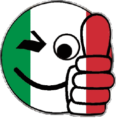 Fahnen Europa Italien National Smiley - OK 