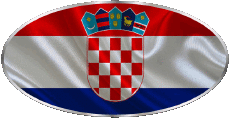 Banderas Europa Croacia Oval 