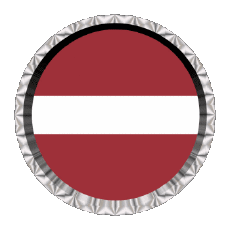 Bandiere Europa Lettonia Rotondo - Anelli 