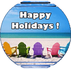 Messages English Happy Holidays Transparent Background 02 