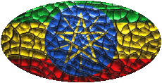 Bandiere Africa Etiopia Ovale 01 