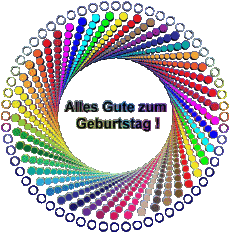Messages German Alles Gute zum Geburtstag Zusammenfassung - geometrisch Transparent Background 002 