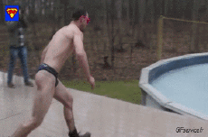 Humor -  Fun MENSCHEN Schwimmbad Scheitern 