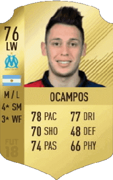Multimedia Videospiele F I F A - Karten Spieler Argentinien Lucas Ocampos 