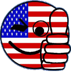 Fahnen Amerika U.S.A Smiley - OK 
