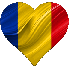 Flags Europe Romania Heart 