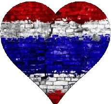 Bandiere Asia Thailandia Cuore 