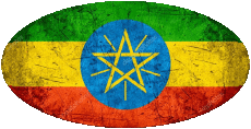 Fahnen Afrika Äthiopien Oval 01 