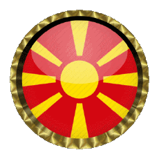 Drapeaux Europe Macédoine Rond - Anneaux 