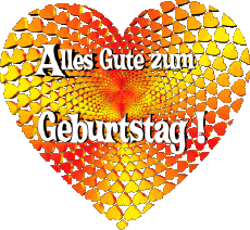 Messages German Alles Gute zum Geburtstag Herz 007 