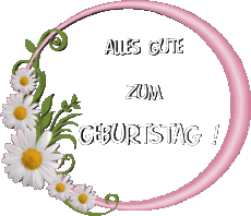 Messages German Alles Gute zum Geburtstag Blumen Transparent Background 021 