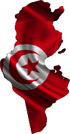 Banderas África Túnez Mapa 