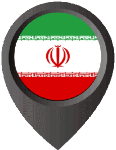 Fahnen Asien Iran Standort-Pin 