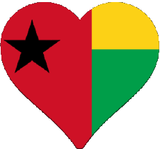 Bandiere Africa Guinea Bissau Cuore 