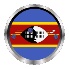 Fahnen Afrika Eswatini Rund - Ringe 