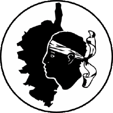 Bandiere Francia Regioni Corsica Tondo 