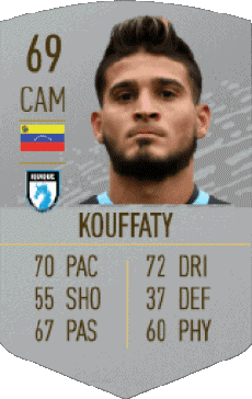 Multimedia Vídeo Juegos F I F A - Jugadores  cartas Venezuela Jacobo Kouffaty 