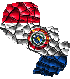 Fahnen Amerika Paraguay Karte 