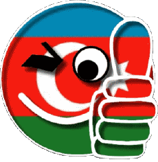 Banderas Asia Azerbaiyán Smiley - OK 
