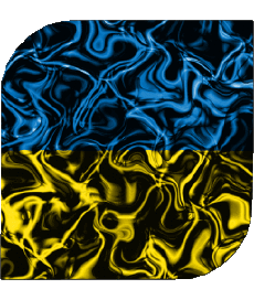 Flags Europe Ukraine Square 