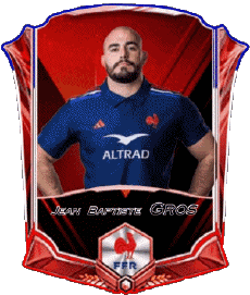 Sport Rugby - Spieler Frankreich Team 2025 Jean Baptiste Gros 