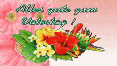 Messages Allemand Alles Gute zum Geburtstag Blumen Fond Animé 002 