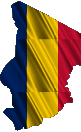 Drapeaux Afrique Tchad Carte 