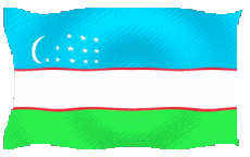 Flags Asia Uzbekistan Waving 