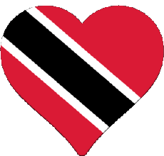 Fahnen Amerika Trinité et Tobago Herz 