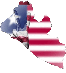 Fahnen Afrika Liberia Karte 