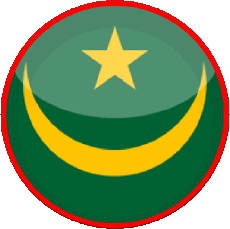 Fahnen Afrika Mauretanien Runde 
