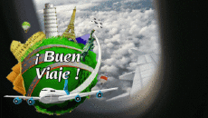 Nachrichten Spanisch Buen Viaje Animierter Hintergrund 002 