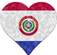 Banderas América Paraguay Corazón 