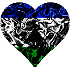 Fahnen Afrika Lesotho Herz 