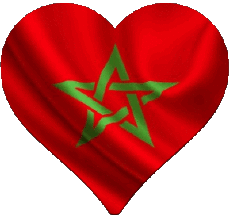 Bandiere Africa Marocco Cuore 
