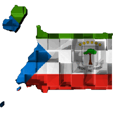 Fahnen Afrika Äquatorialguinea Karte 