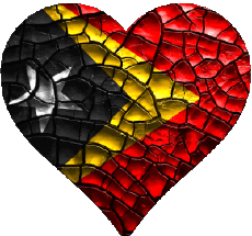 Drapeaux Asie Timor Oriental Coeur 