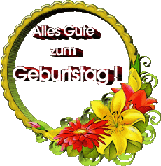 Messages German Alles Gute zum Geburtstag Blumen 018 