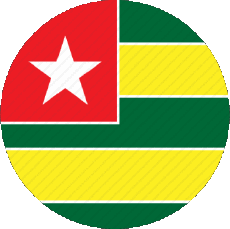 Drapeaux Afrique Togo Rond 
