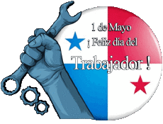 Messagi Spagnolo 1 de Mayo Feliz día del Trabajador - Panama 