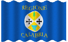Drapeaux Europe Italie Calabre Ondulation 